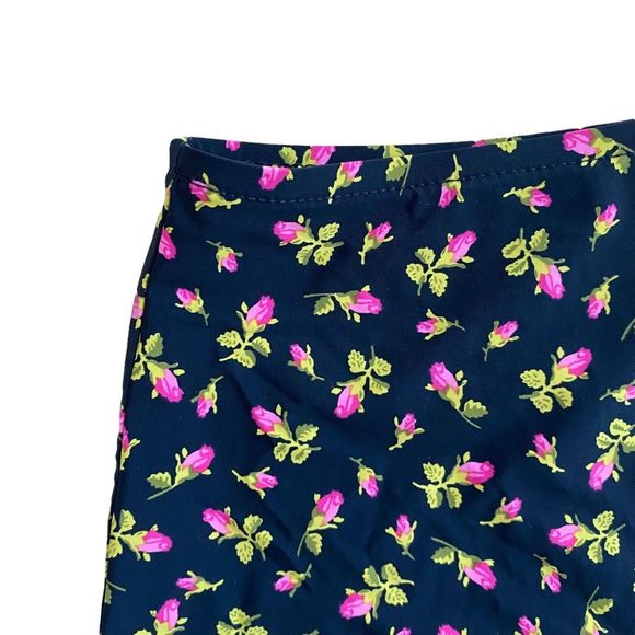 Betsey Johnson Floral Swim Coverup Skirt - Black and Pink - Picture 8 of 9